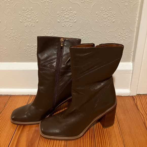 Franco Sarto Stevie brown mid calf boots - Picture 4 of 8